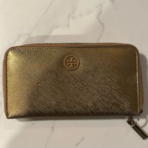 Tory Burch Gold Wallet